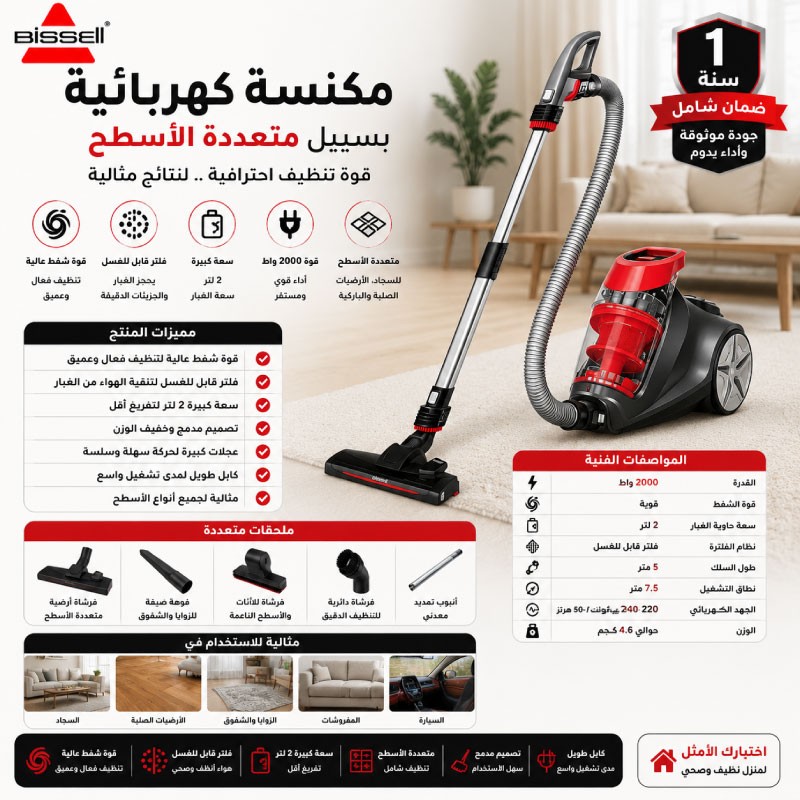 مكنسة بيسيل بطح 1229K