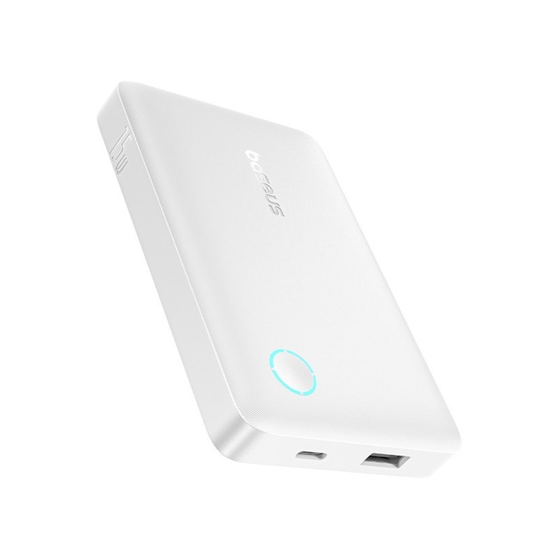 باور بانك بيسوس FP11 سعة 10000mAh قدرة 15 واط لون أبيض
