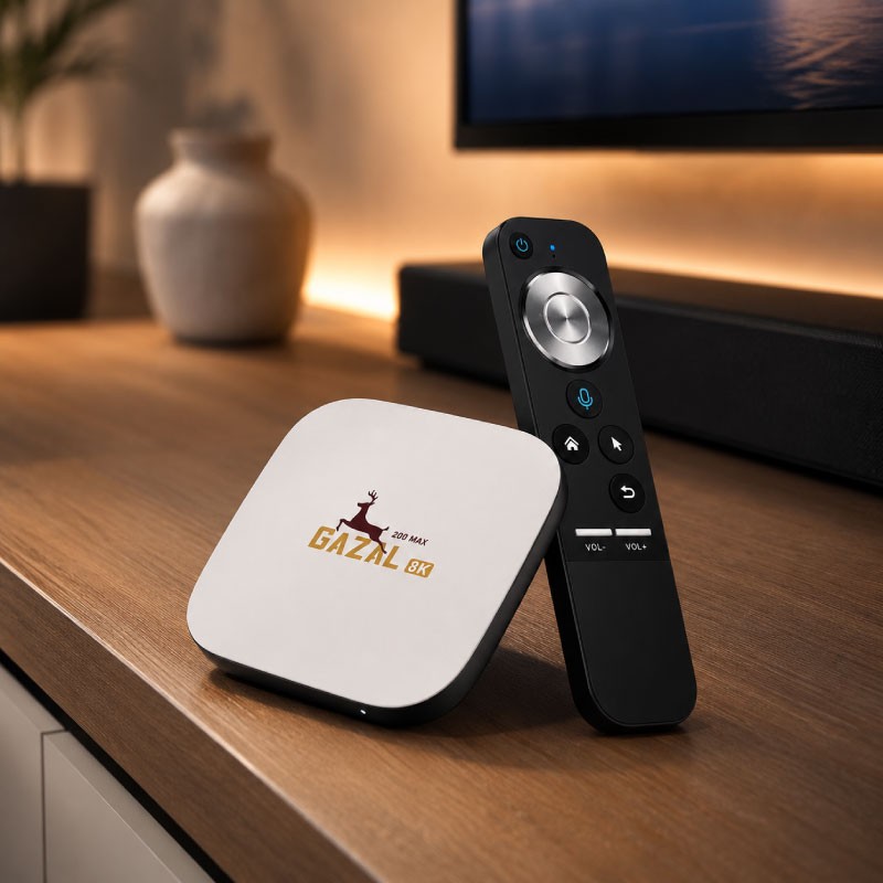ريسيفر غزال دقة 4K ألترا إتش دي لون أسود