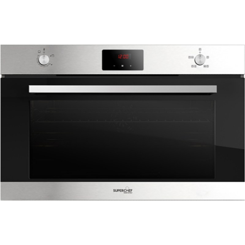 فرن سوبر شيف SPBO12-GGTF2DS-912X سعة كبير مقاس 90 سم