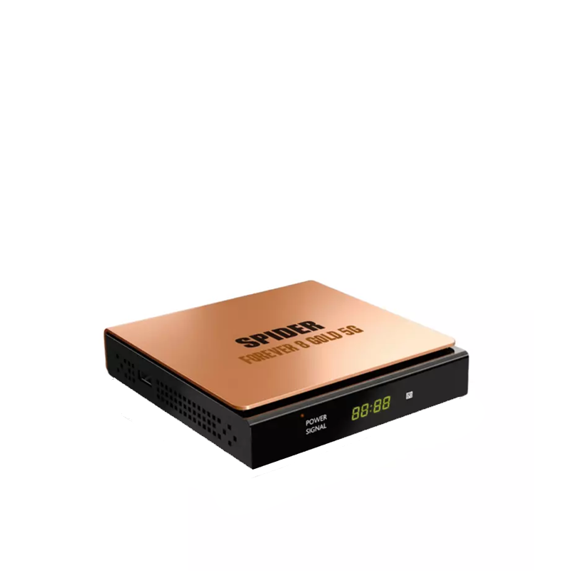 ريسيفر سبايدر T888 GOLD بدقة 4K ونظام أندرويد لون ذهبي / أسود