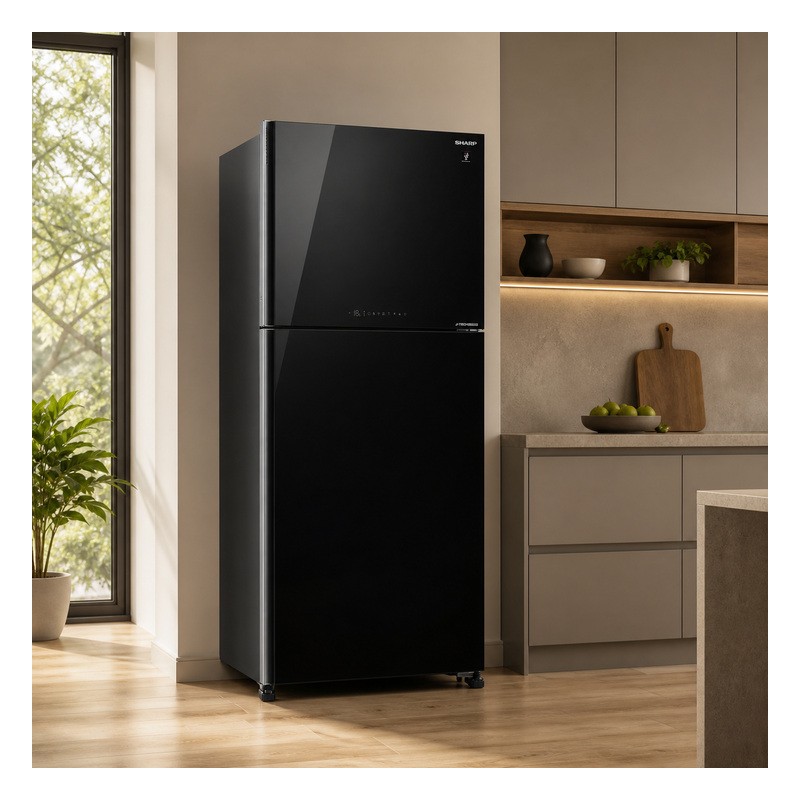 ثلاجة شارب SJ-GT760G-BK1 سعة 594 لتر نوفروست انفرتر A++ زجاج أسود