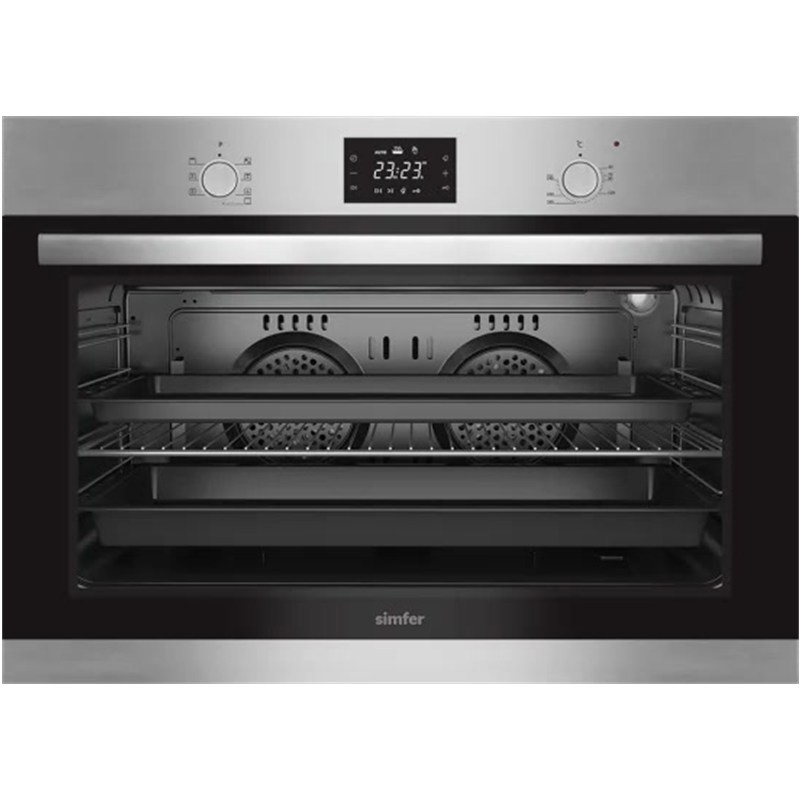 فرن سمفير B9300CMRIM سعة 95 لتر مقاس 90 سم لون ستانلس ستيل