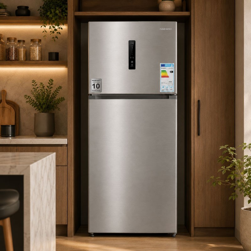 ثلاجة دايو DE-TMF505 سعة 410 لتر لون ستانلس ستيل