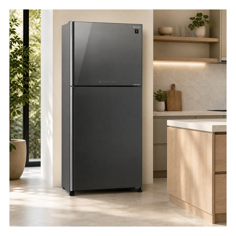 ثلاجة شارب SJ-GT760G-DS1 سعة 594 لتر نوفروست انفرتر A++ لون سلفر غامق