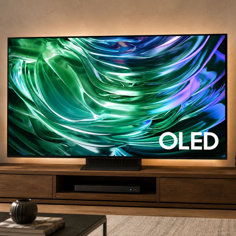 شاشة سامسونج QA77S90DAEXTW سمارت OLED قياس 77 إنش بدقة 4K وتردد 144 هرتز
