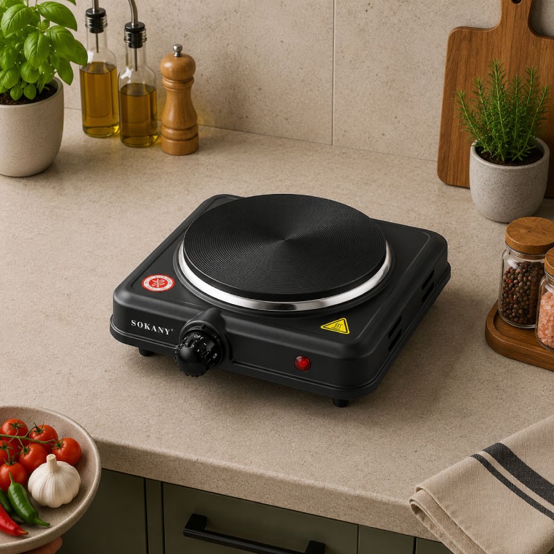 طباخ كهرباء سوكاني SK-5109 بعين واحدة بقوة 1500 واط لون أسود