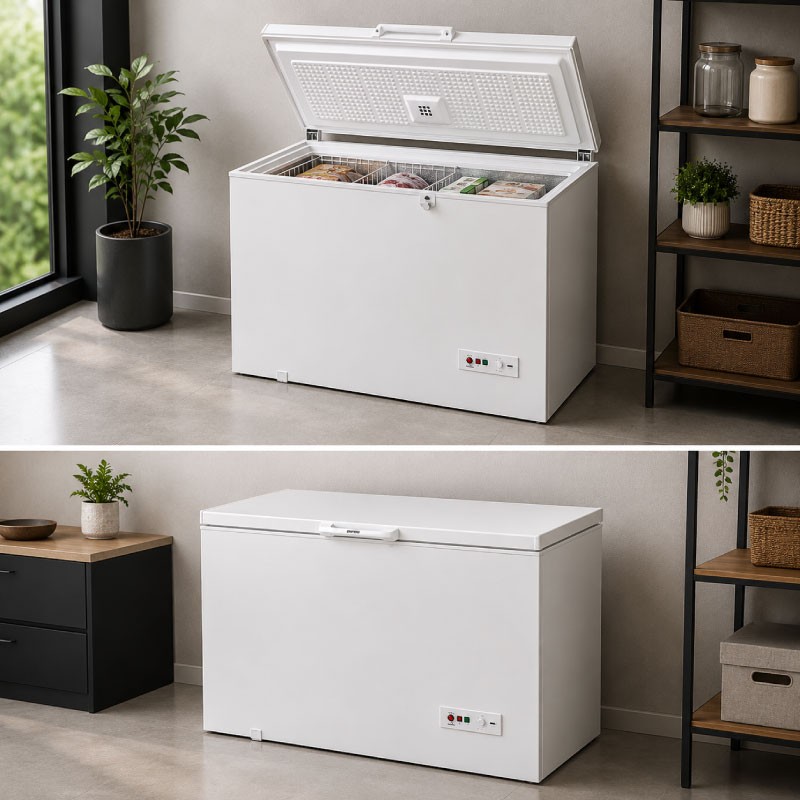 فريزر IGNIS بطح 437 لتر ابيض CO470EG