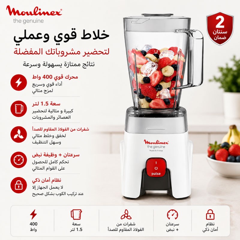 خلاط مولينكس مع مطحنة 500 واط فرنسي LM241B27