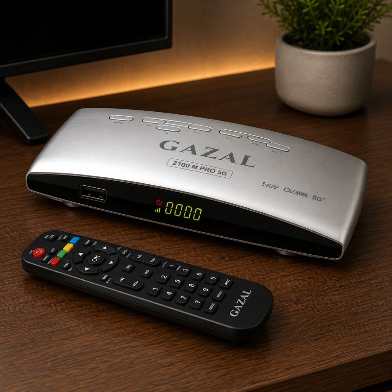 ريسيفر غزال 7100F CALSS 5G بدقة 4K لون أسود