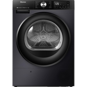 نشافة هايسنز DH3S902BT سعة 9 كيلو بمضخة حرارية و15–16 برنامج لون تيتانيوم أسود